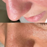 Before and after blackhead removal