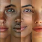 Diverse skin tones and facial features.